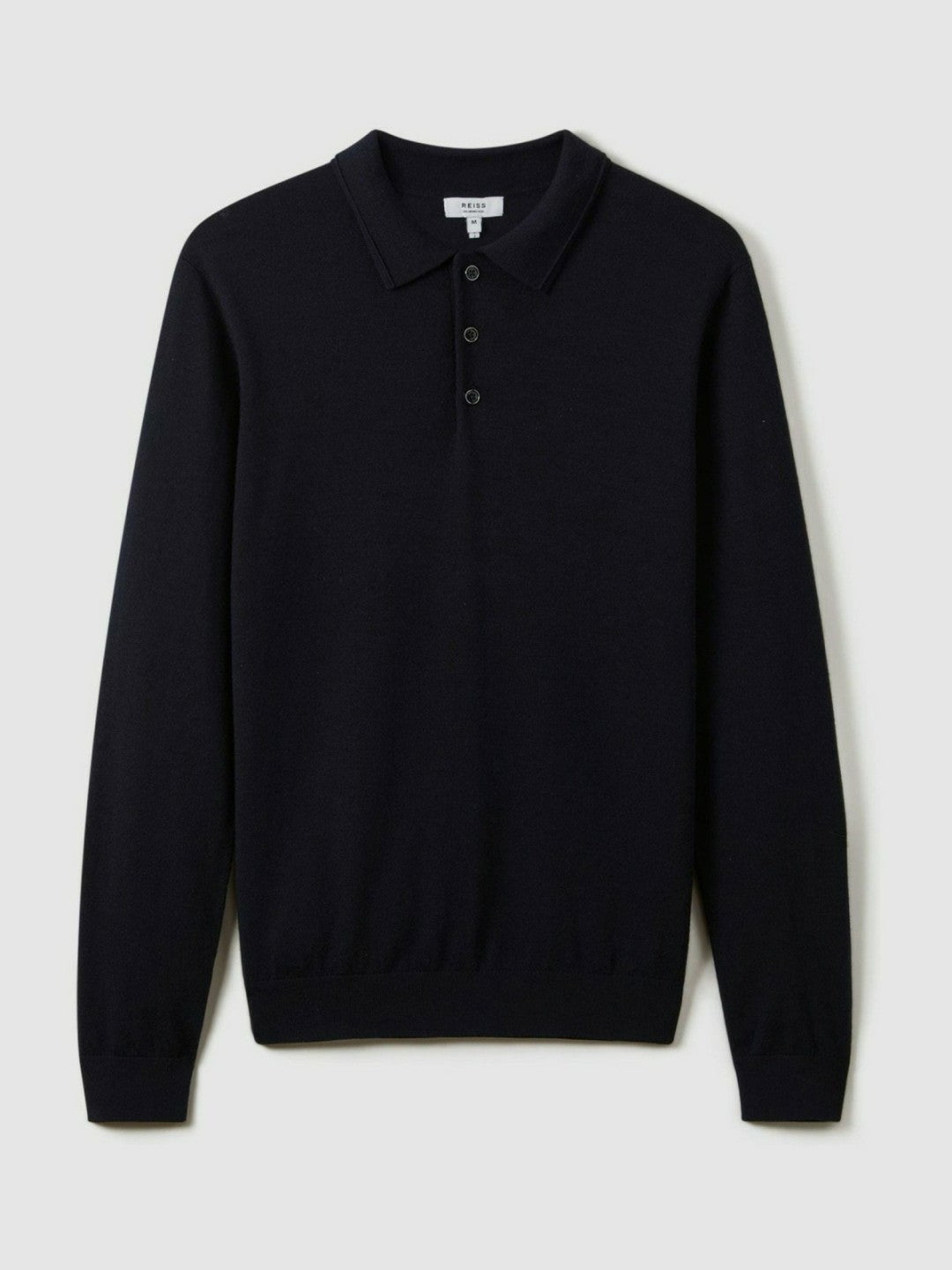 Merino Wool Polo Shirt Navy | Mens