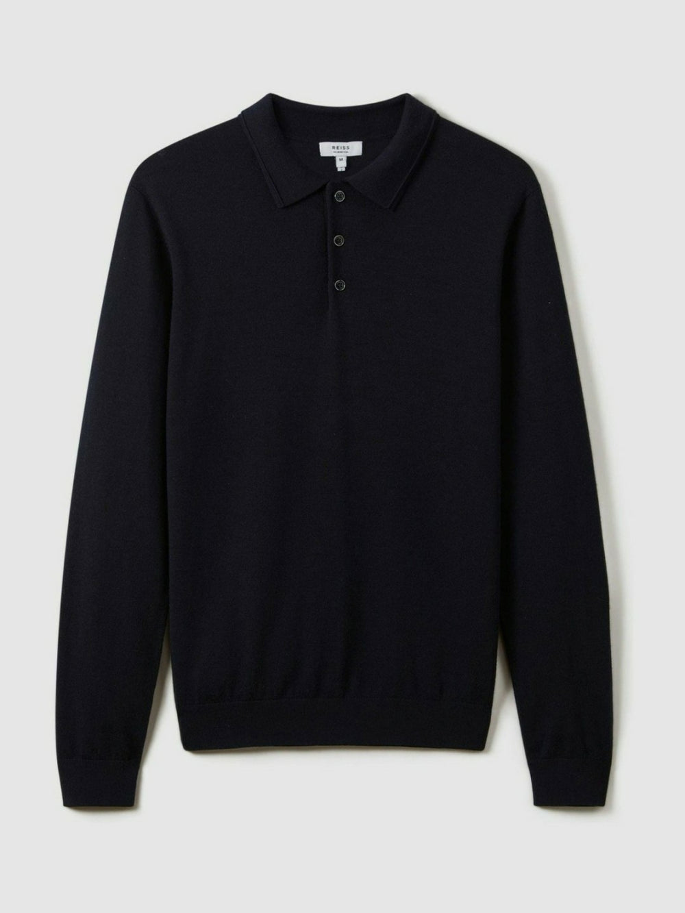 Merino Wool Polo Shirt Navy | Mens