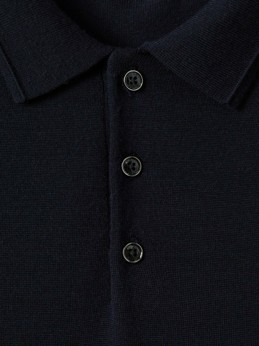 Merino Wool Polo Shirt Navy | Mens