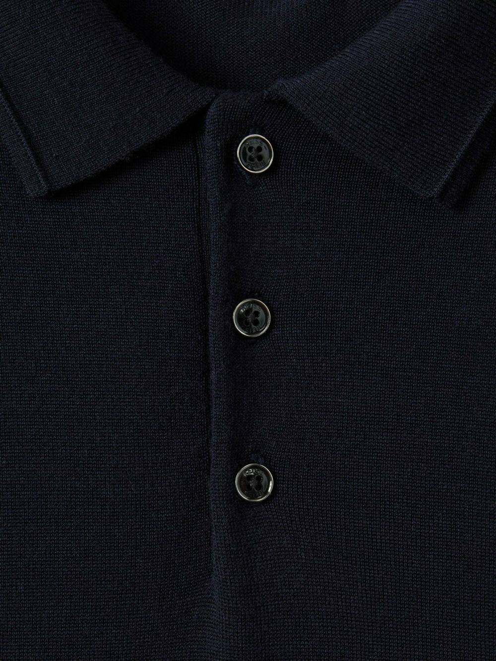 Merino Wool Polo Shirt Navy | Mens
