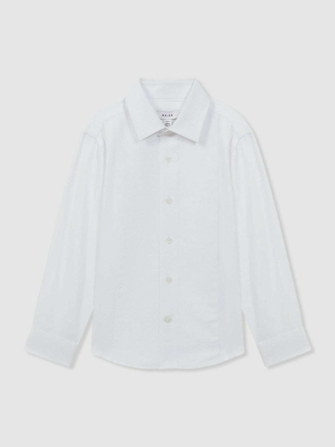 3-9 yrs Slim Fit Textured Bib Dinner Shirt White | Children