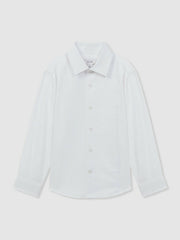 3-9 yrs Slim Fit Textured Bib Dinner Shirt White | Children