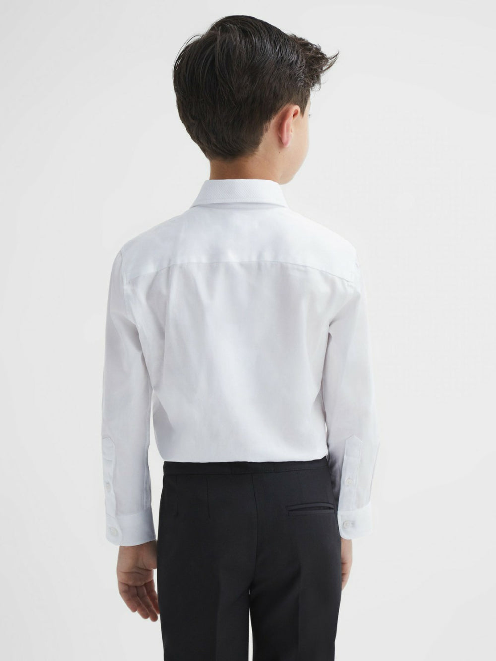 3-9 yrs Slim Fit Textured Bib Dinner Shirt White | Children