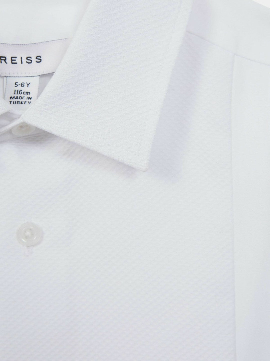 3-9 yrs Slim Fit Textured Bib Dinner Shirt White | Children