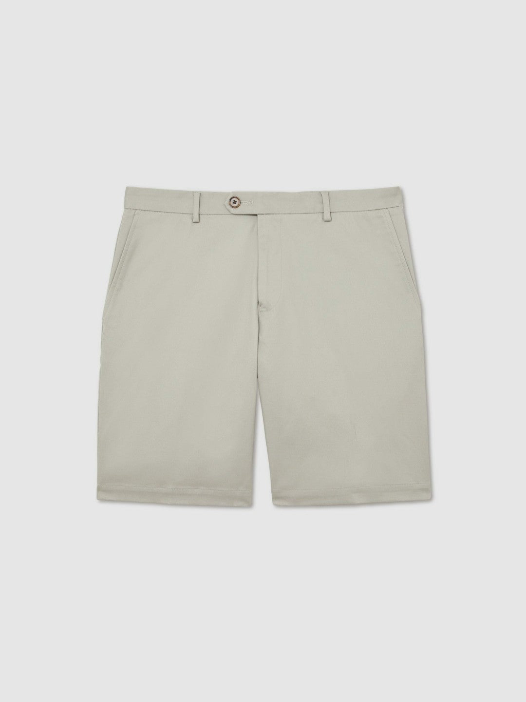 Cotton Chino Shorts With Stretch Soft Sage | Mens