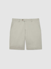 Cotton Chino Shorts With Stretch Soft Sage | Mens