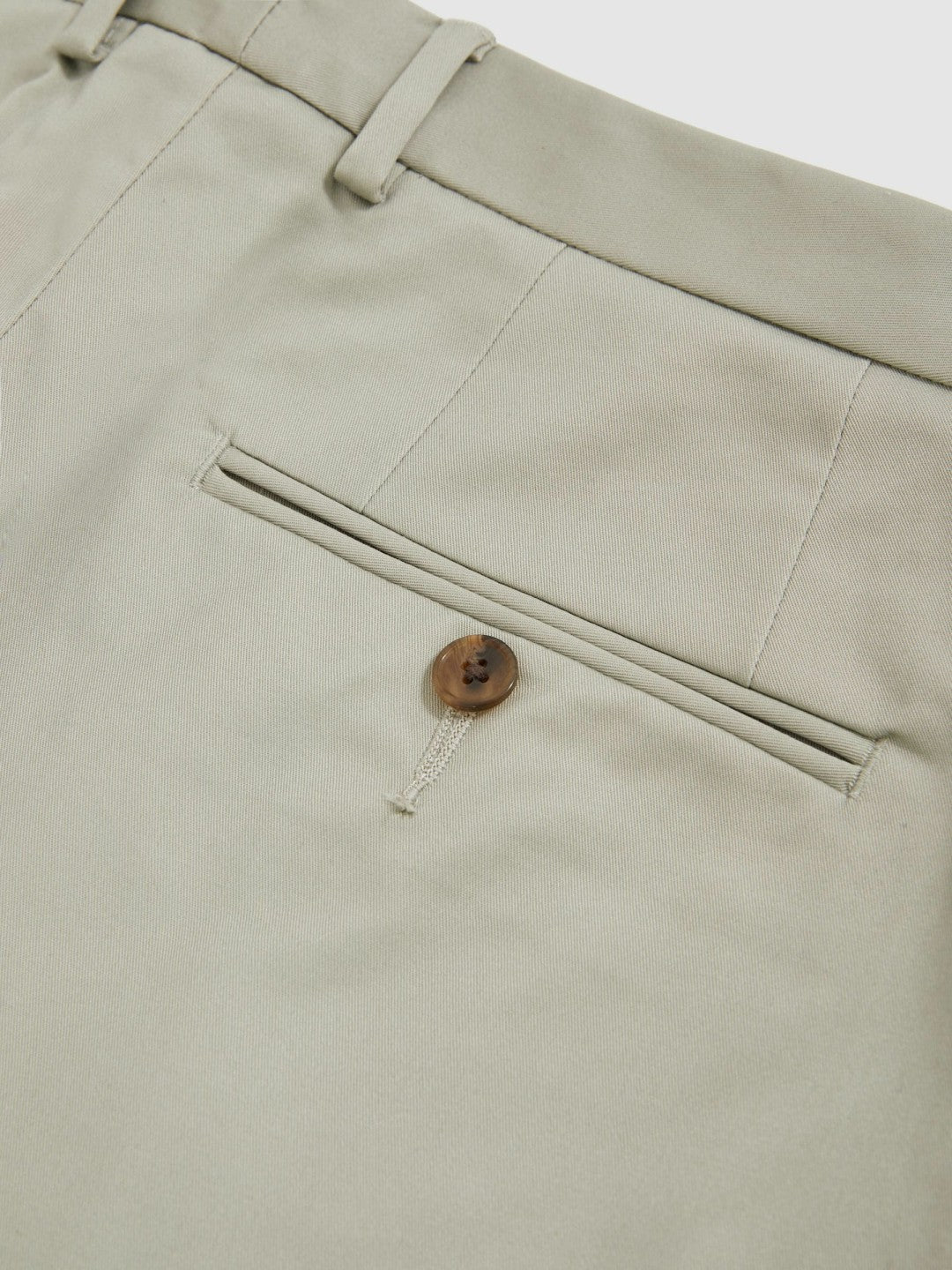 Cotton Chino Shorts With Stretch Soft Sage | Mens