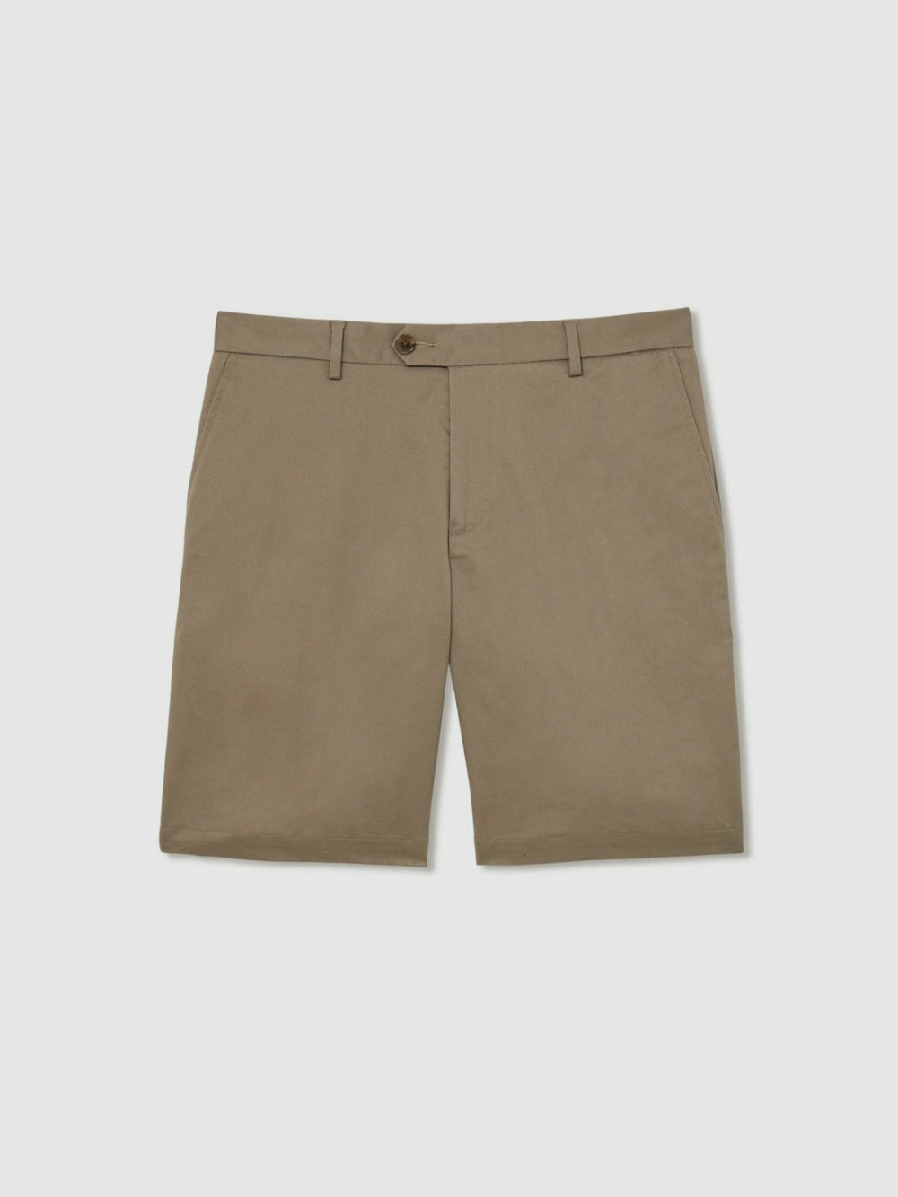 Oe Hampton Cotton Chino Shorts with Stretch Taupe | Mens