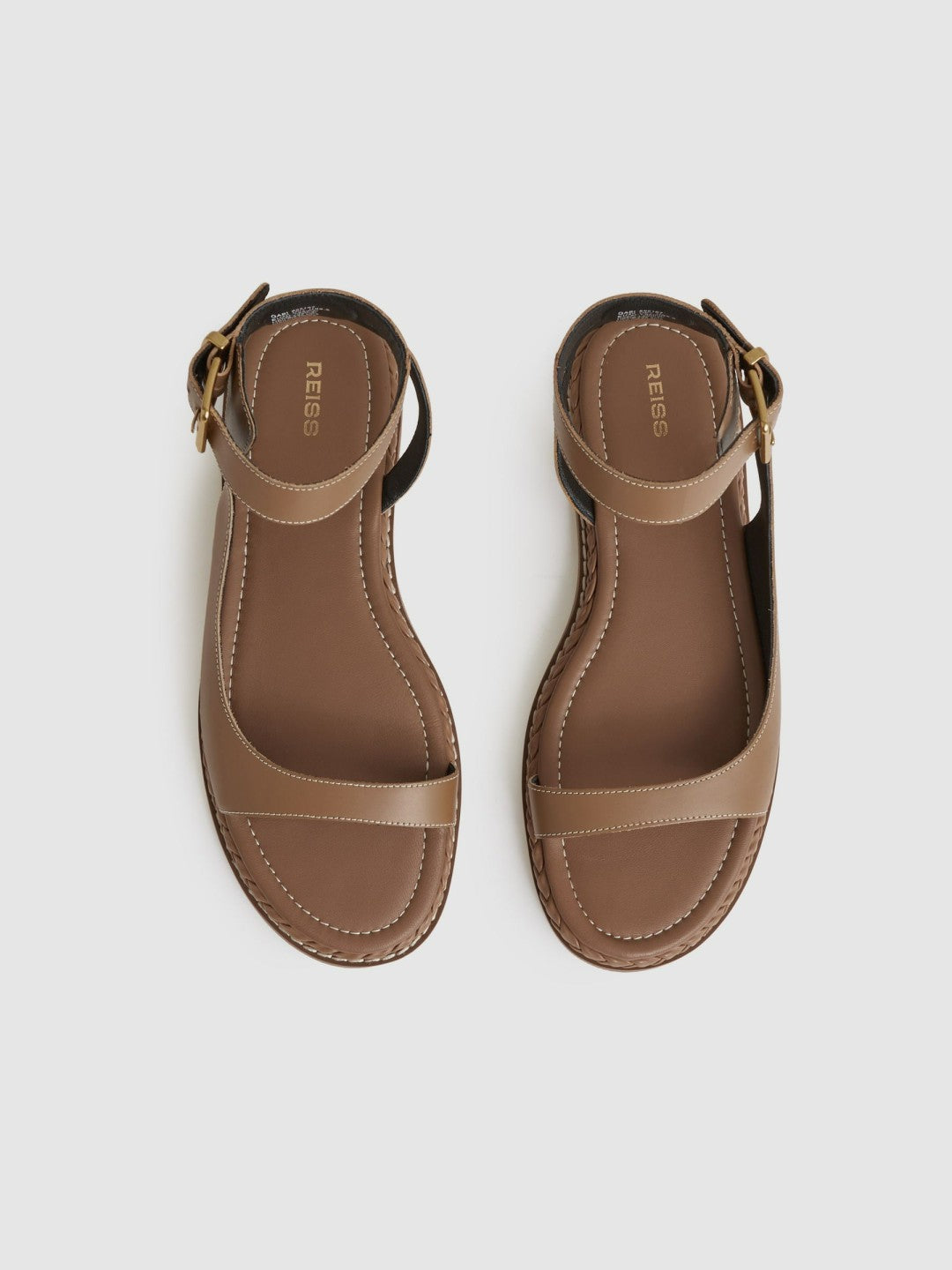 Leather Plait Detail Sandals Tan | Womens