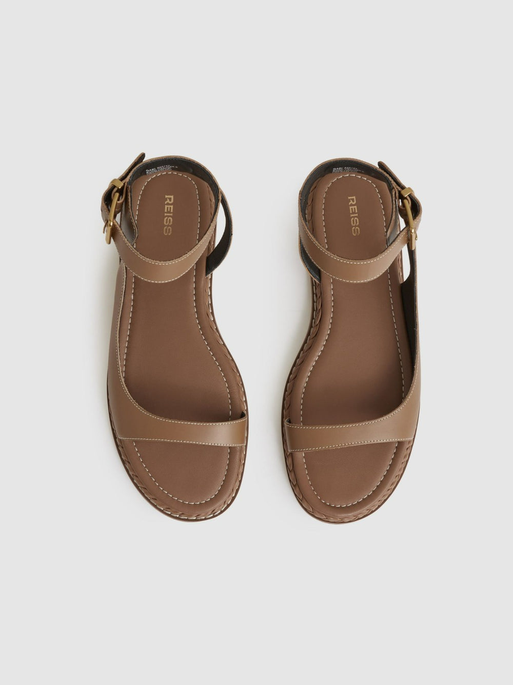 Leather Plait Detail Sandals Tan | Womens