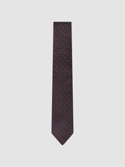Polka Dot Silk Tie Burgundy | Mens