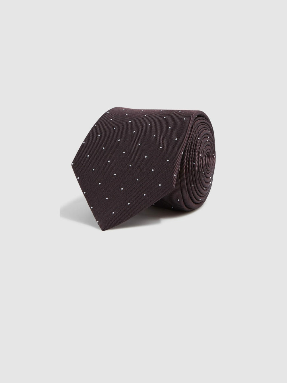 Polka Dot Silk Tie Burgundy | Mens