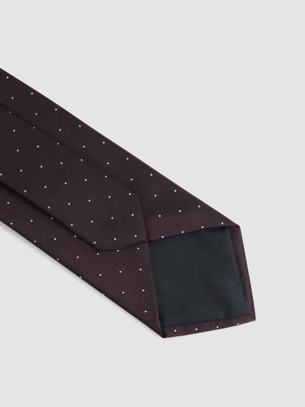 Polka Dot Silk Tie Burgundy | Mens