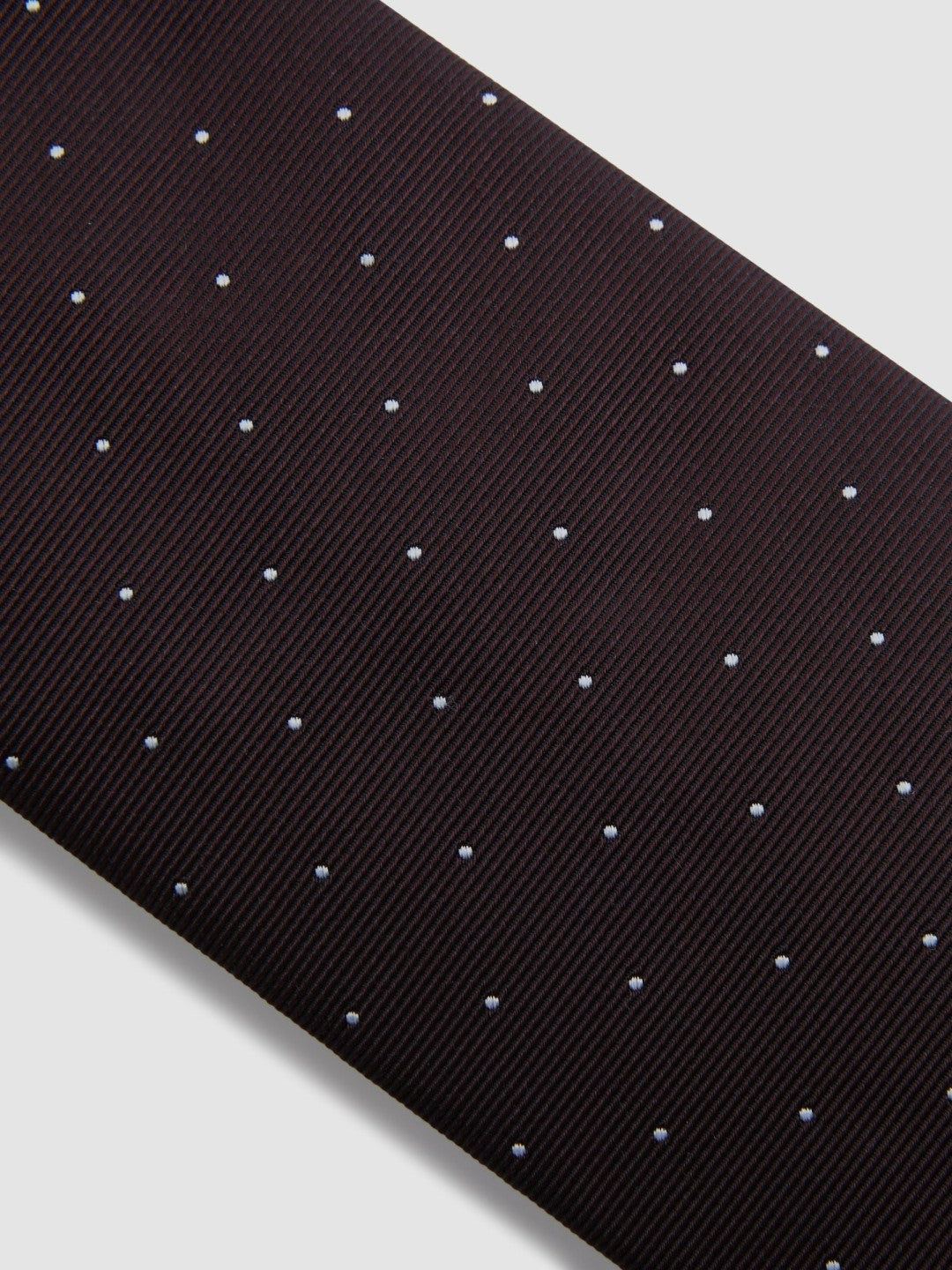 Polka Dot Silk Tie Burgundy | Mens