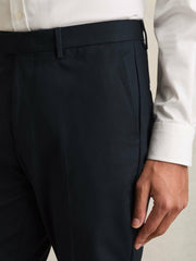 Slim Fit Cotton Blend Chinos Navy | Mens