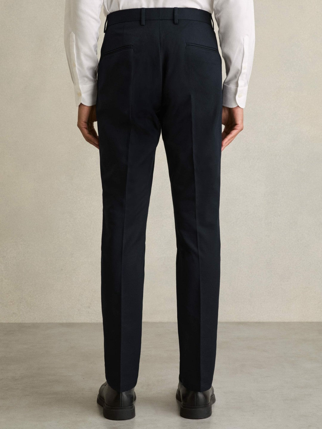 Slim Fit Cotton Blend Chinos Navy | Mens