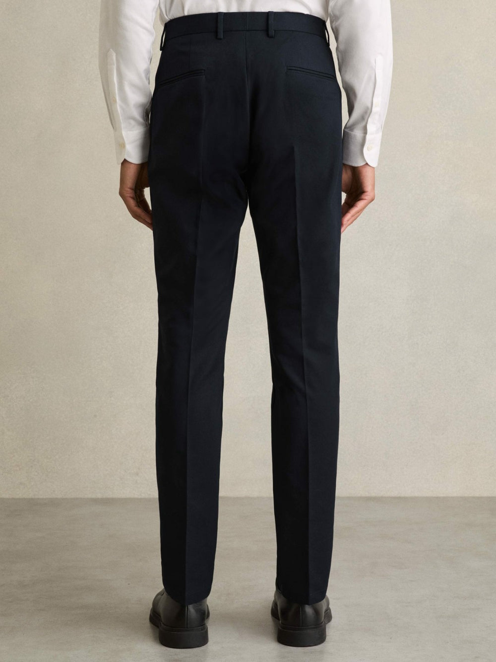 Slim Fit Cotton Blend Chinos Navy | Mens