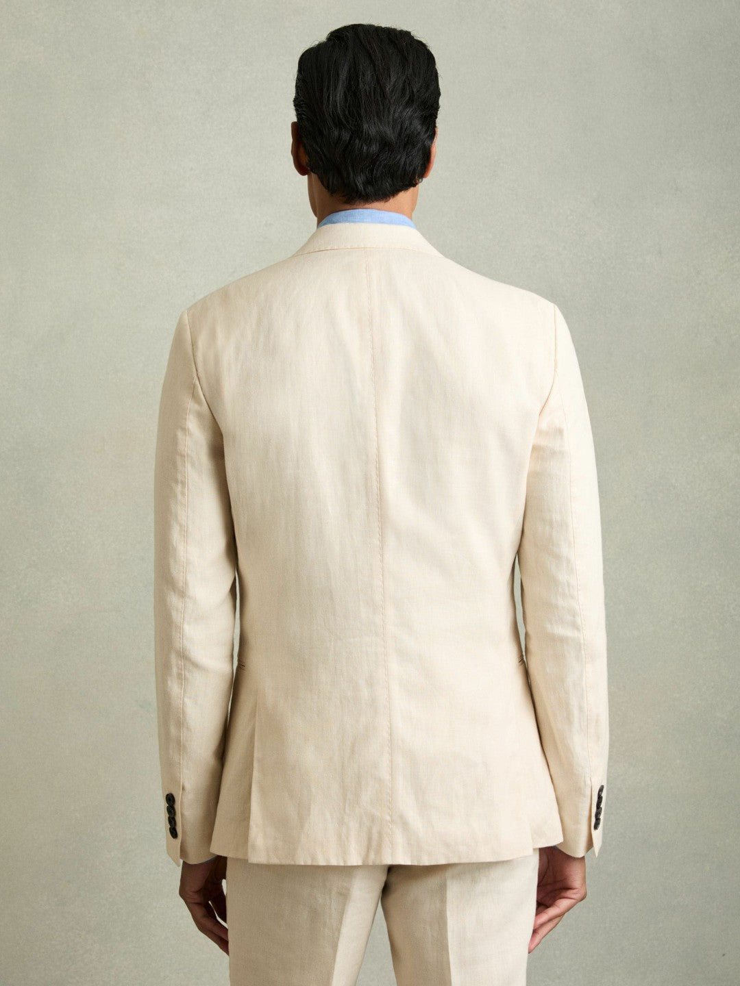 Slim-Fit Single Breasted Linen Blazer Stone | Mens