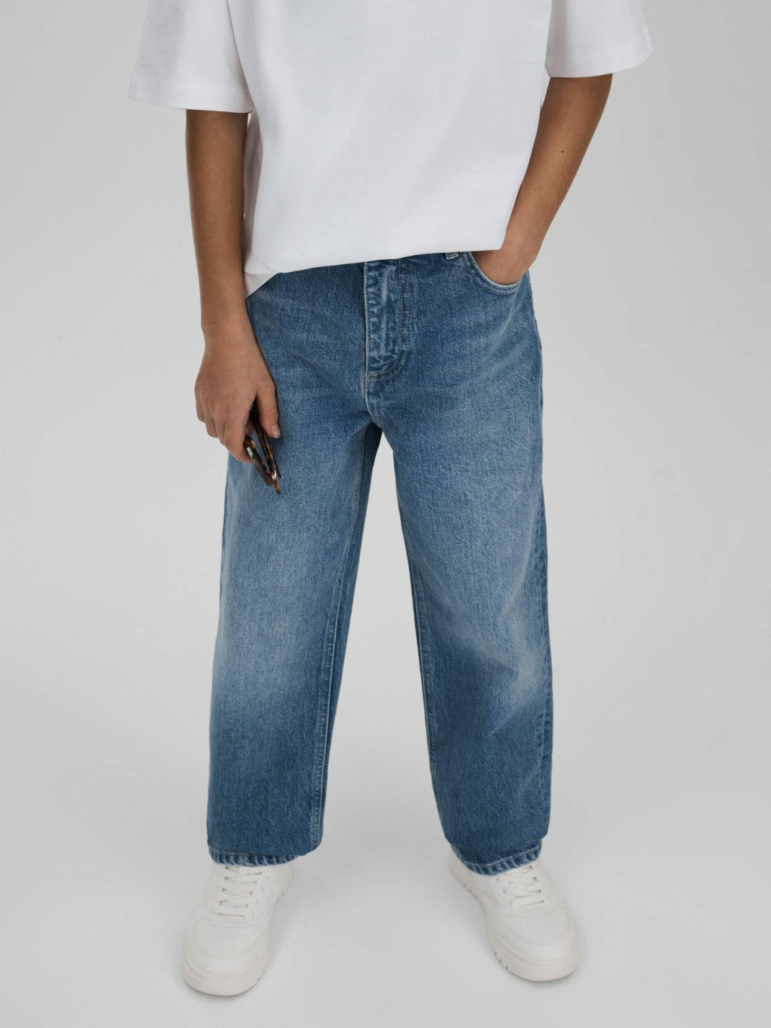 3-9 yrs Loose Fit Adjuster Jeans Mid Blue | Children