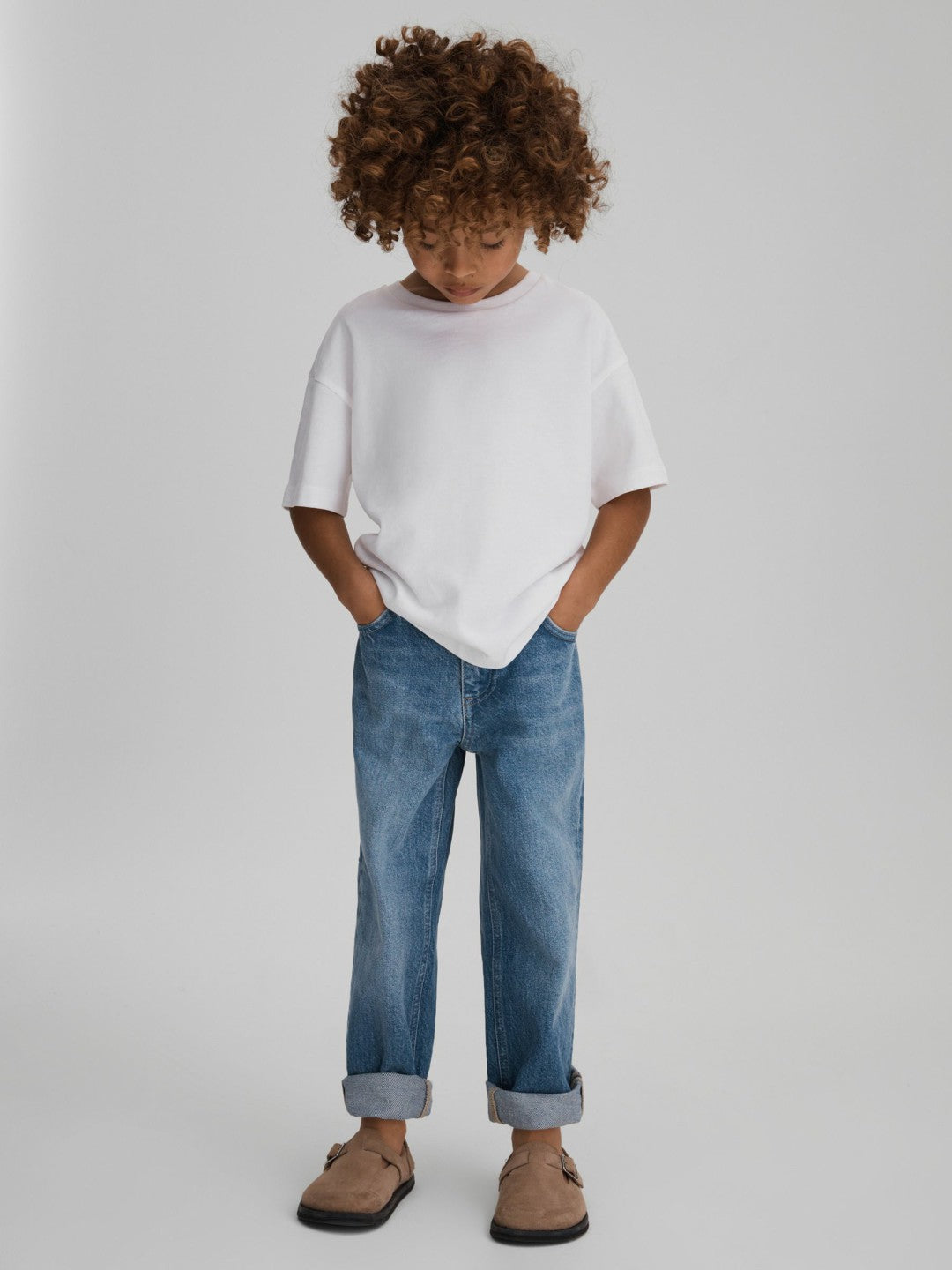 3-9 yrs Loose Fit Adjuster Jeans Mid Blue | Children