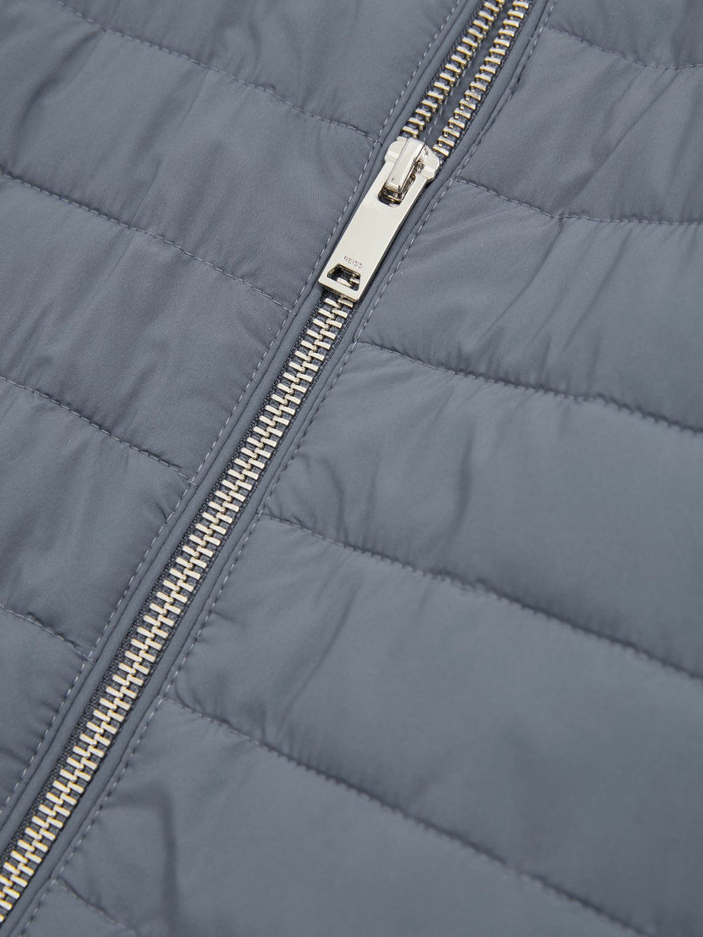 Hybrid Quilt and Knit Zip-Through Jacket Airforce Blue | Mens