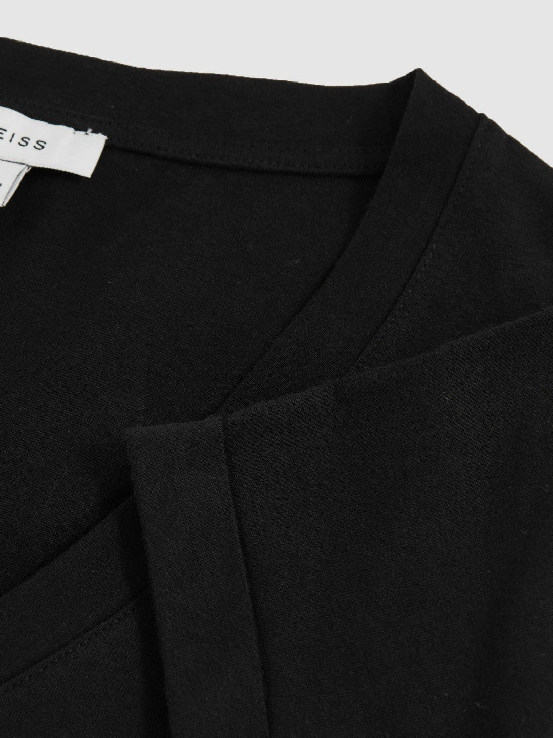 Cotton-Jersey V-Neck T-Shirt Black | Womens