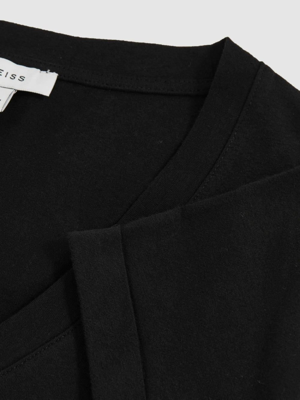 Cotton-Jersey V-Neck T-Shirt Black | Womens