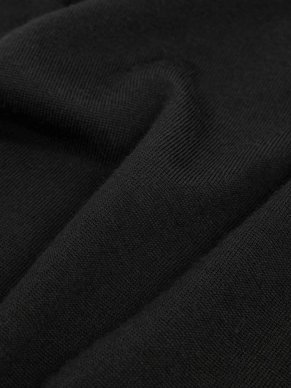 Slim Fit Merino Wool Roll Neck Jumper Black | Mens