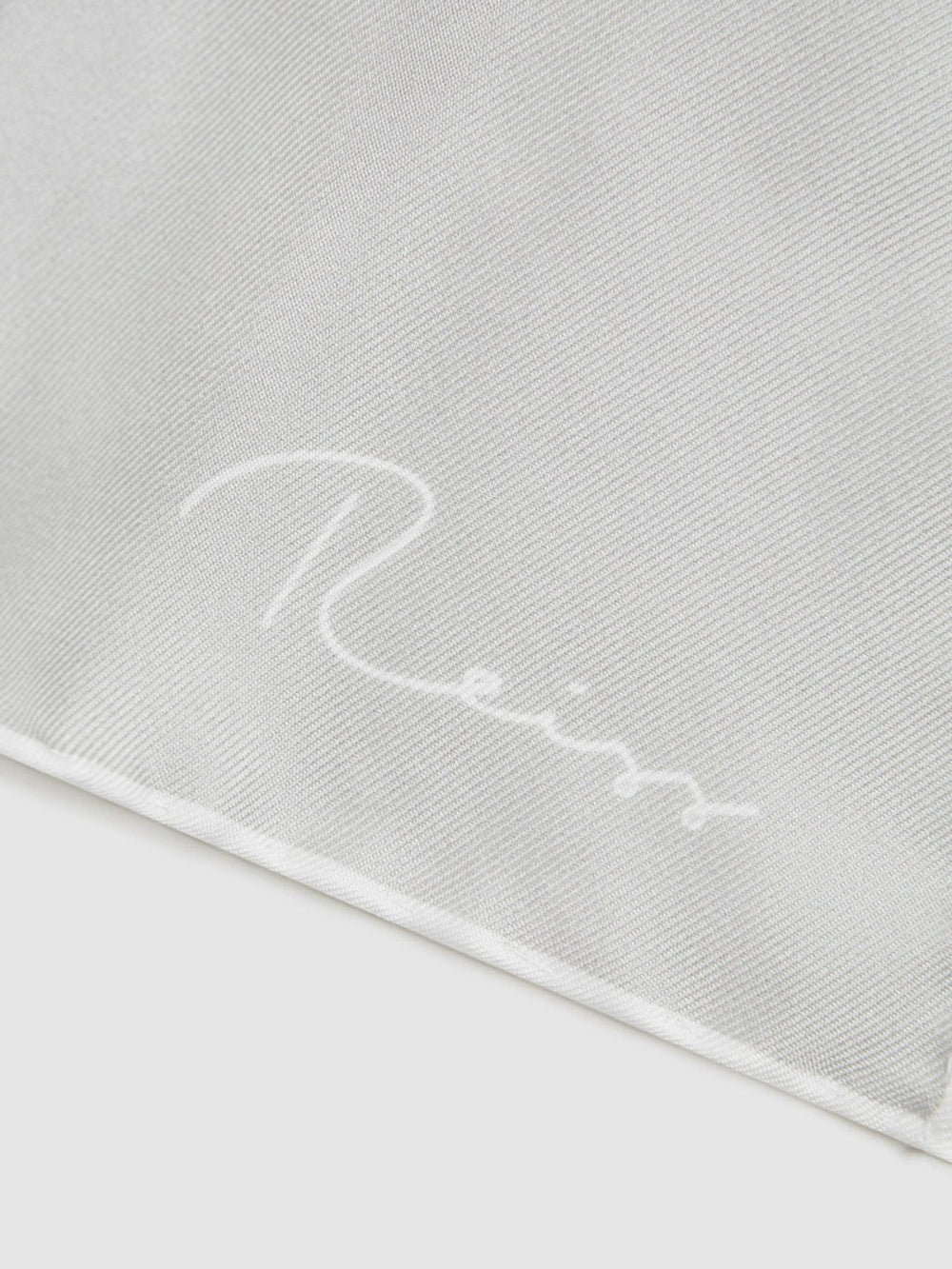 Plain Silk Pocket Square Silver | Mens