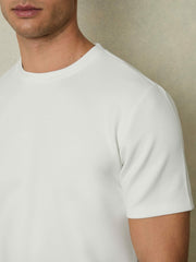 Interlock Jersey Crew Neck T-Shirt White | Mens