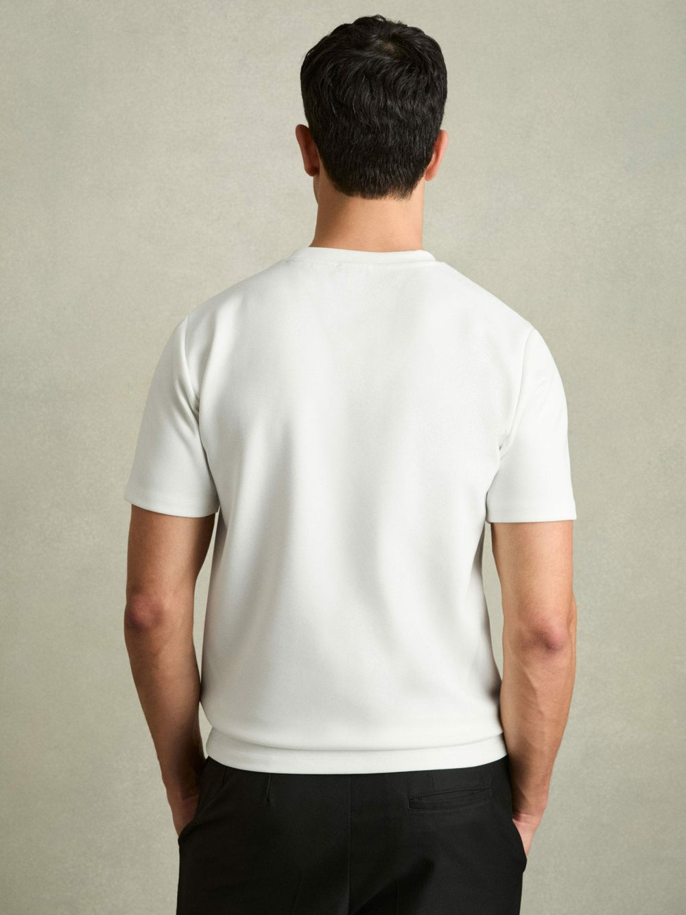 Interlock Jersey Crew Neck T-Shirt White | Mens