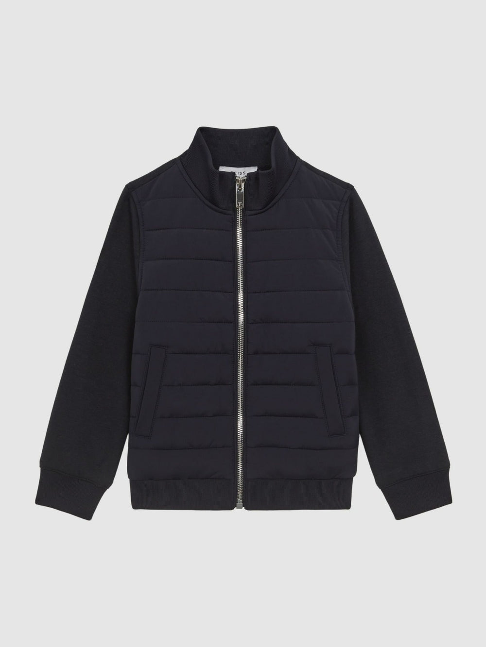 3-9 yrs Funnel Neck Quilted Hybrid Jacket Navy | Children