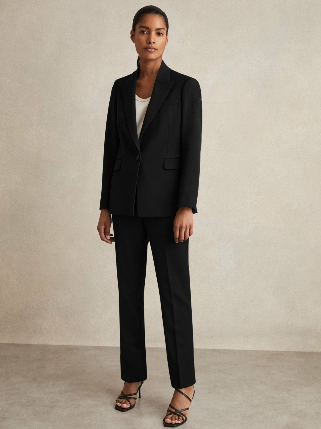 Slim Fit Suit Trousers Black | Womens