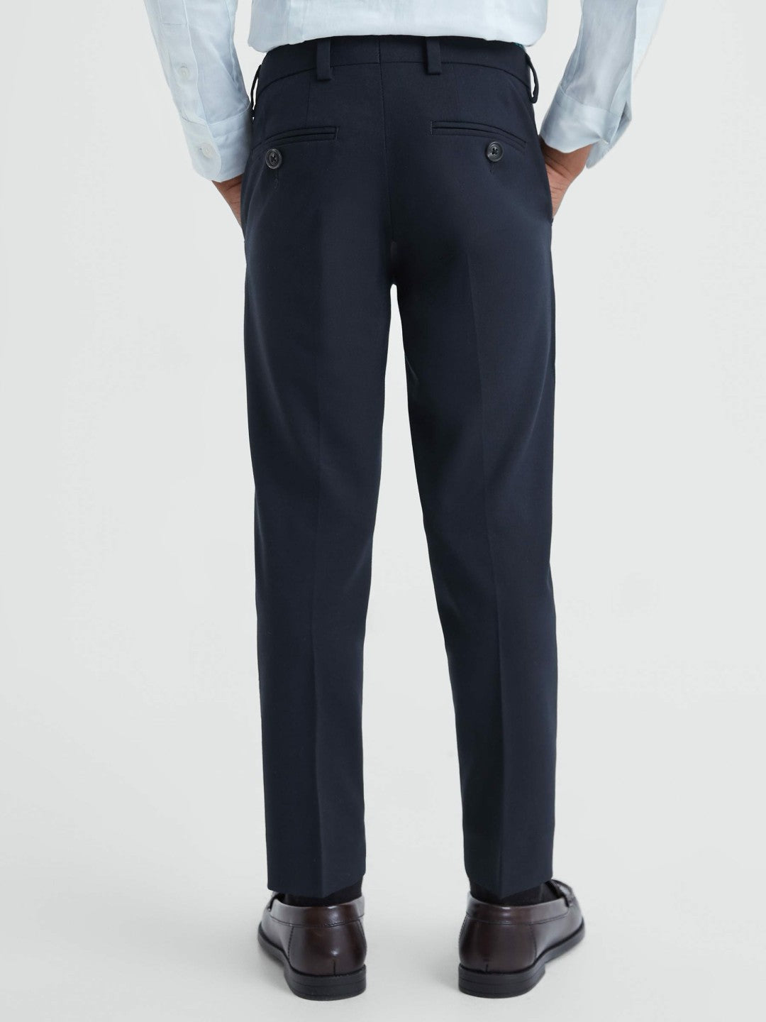 3-9 yrs Wool Blend Adjustable Trousers Navy | Children