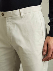 Short Length Casual Chino Shorts Chalk | Mens