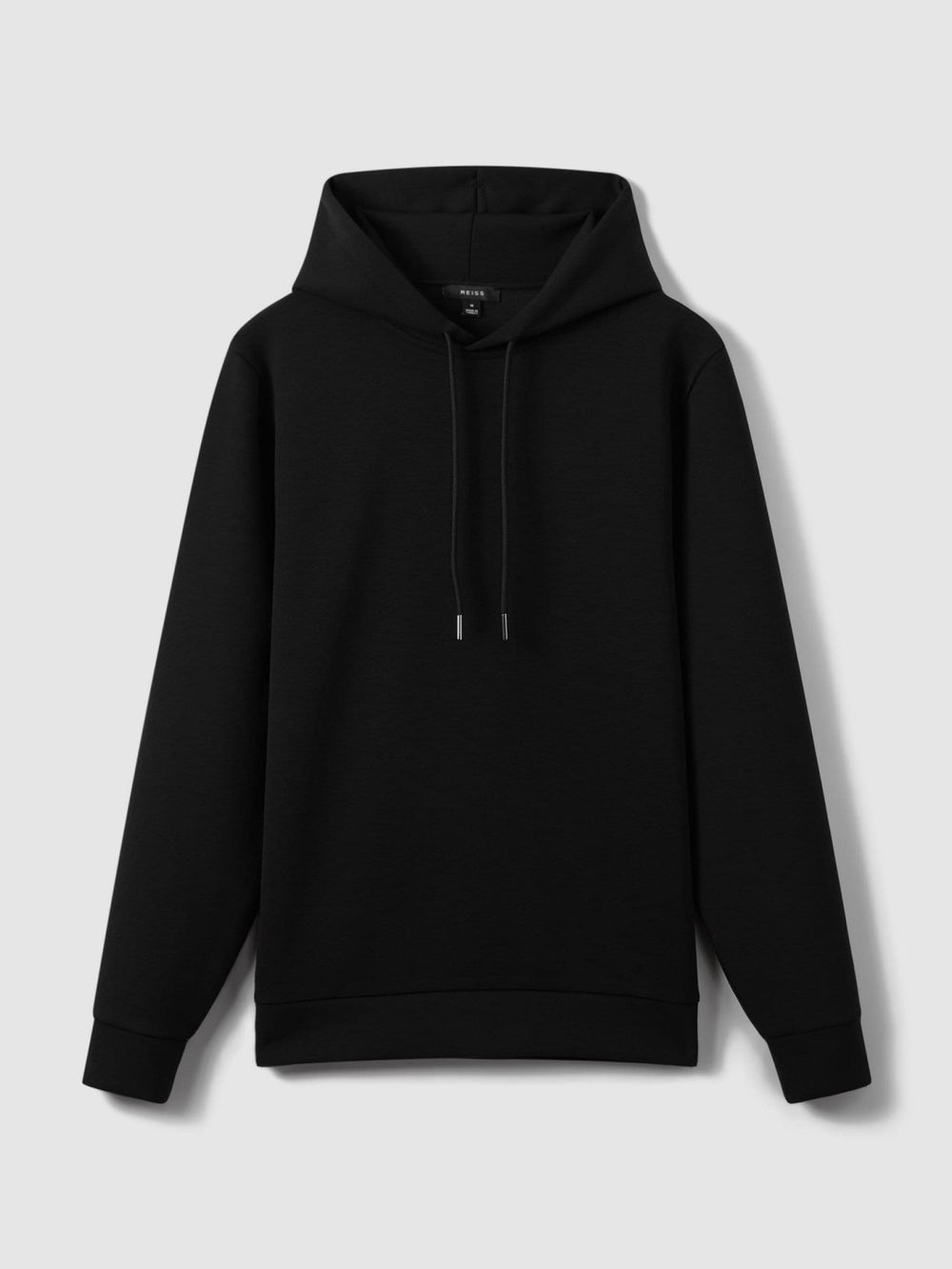 Interlock Jersey Drawstring Hoodie Black | Mens