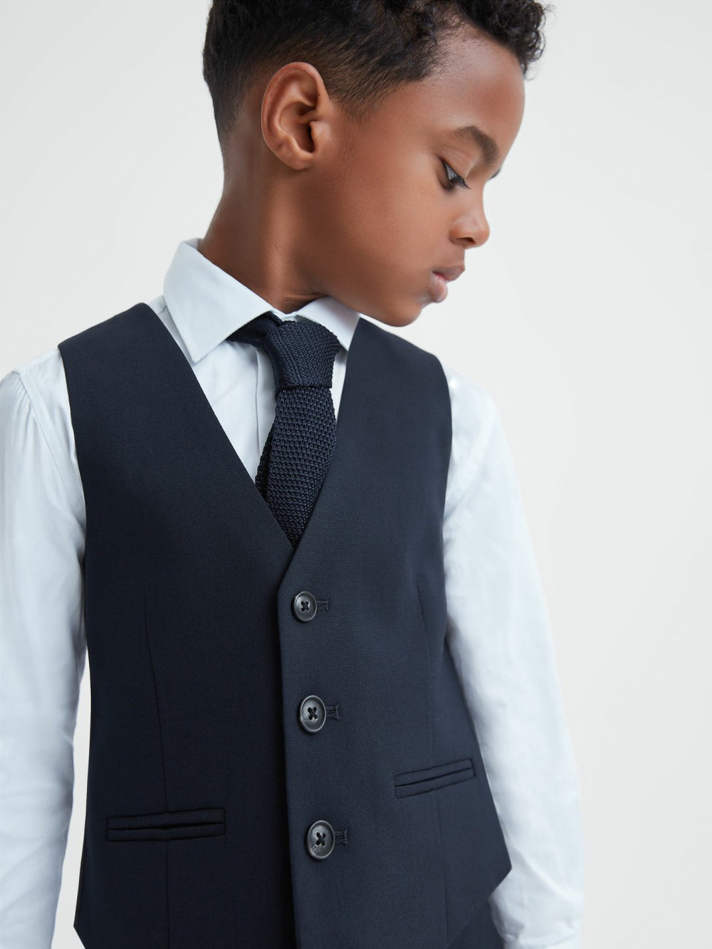 9-14 yrs Modern Fit Waistcoat Navy | Children