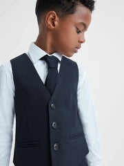 9-14 yrs Modern Fit Waistcoat Navy | Children