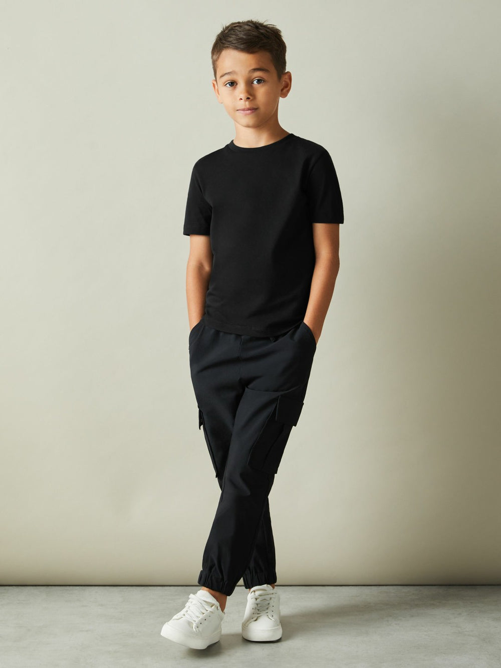 9-13 yrs Crew Neck T-Shirt Black | Children