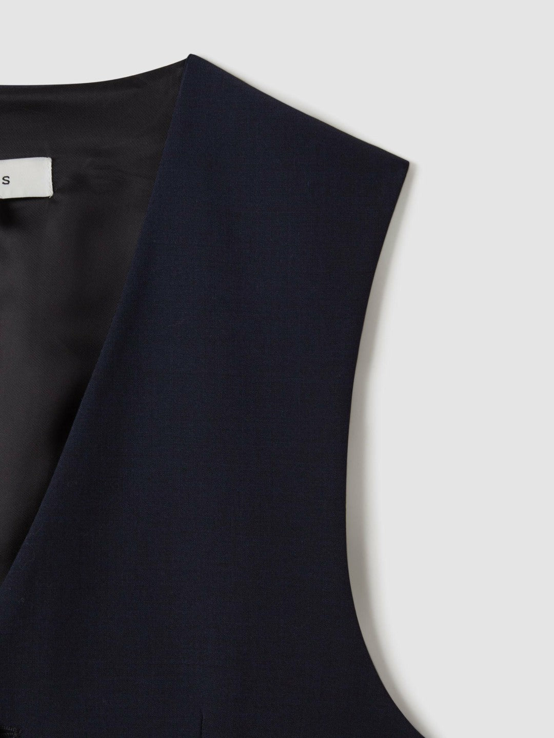 Modern Fit Wool Blend Waistcoat Navy | Mens