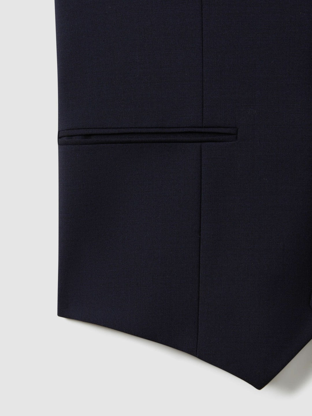 Modern Fit Wool Blend Waistcoat Navy | Mens