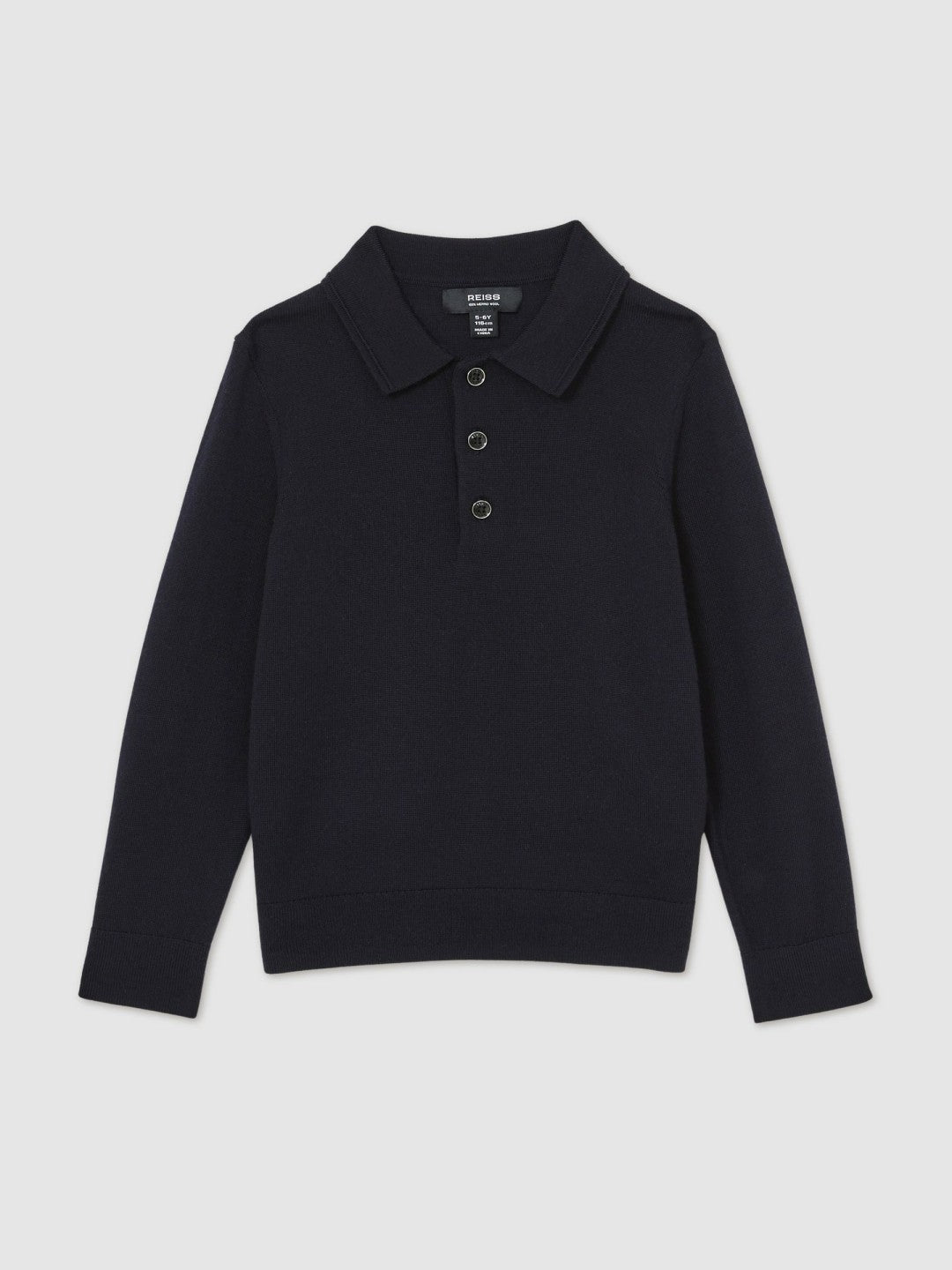 3-9 yrs Merino Wool Polo Shirt Navy | Children