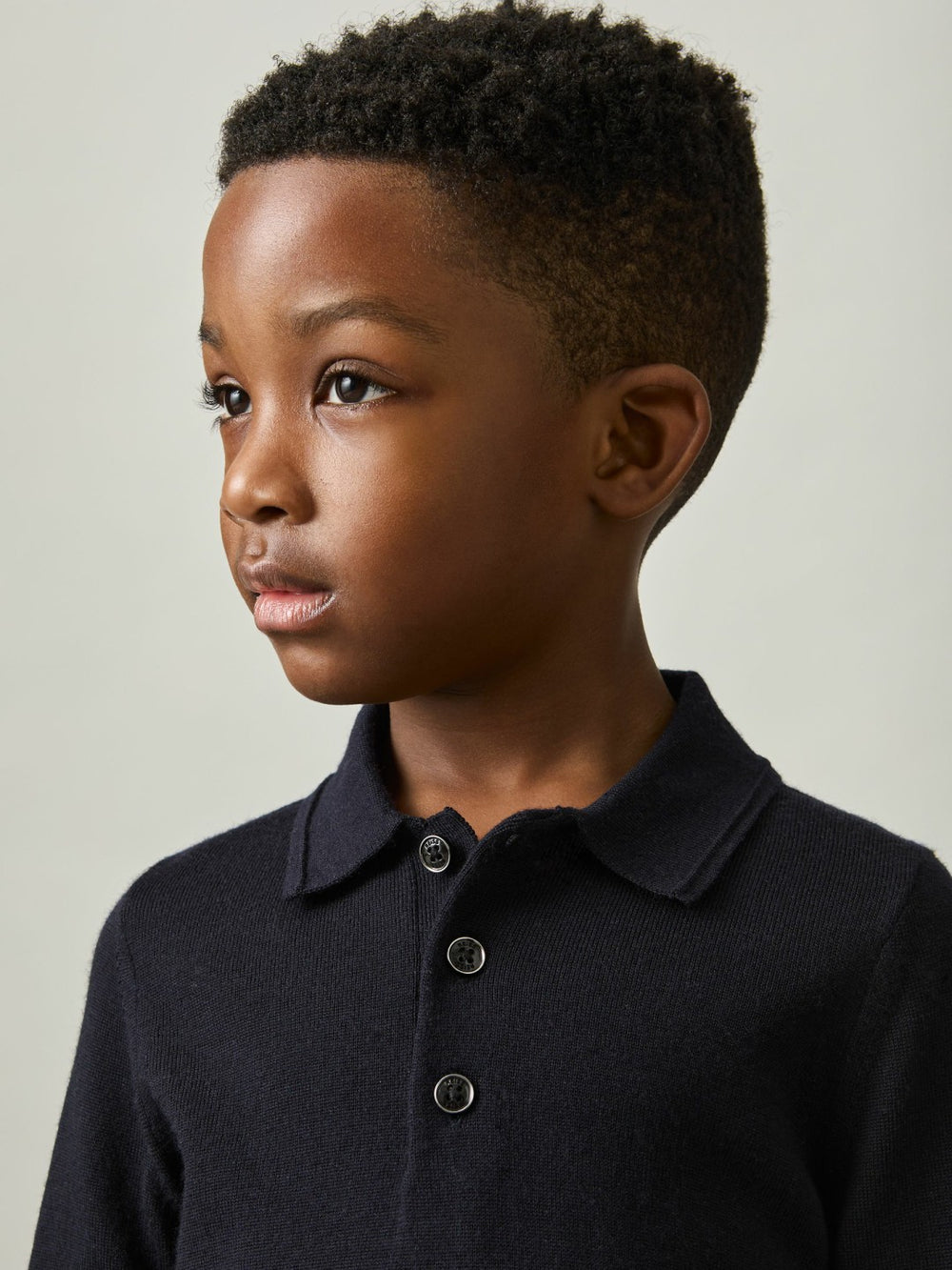 3-9 yrs Merino Wool Polo Shirt Navy | Children