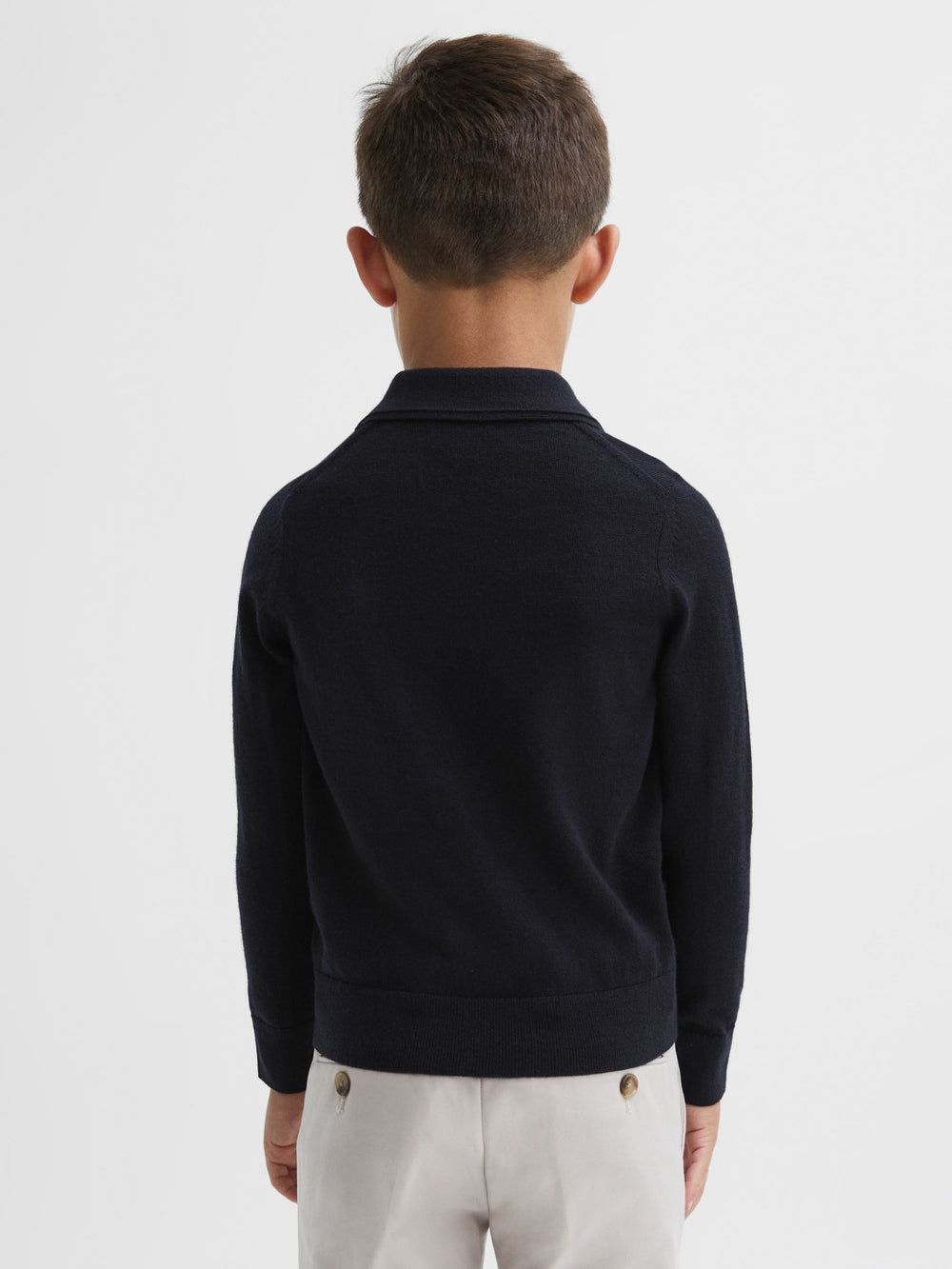 3-9 yrs Merino Wool Polo Shirt Navy | Children