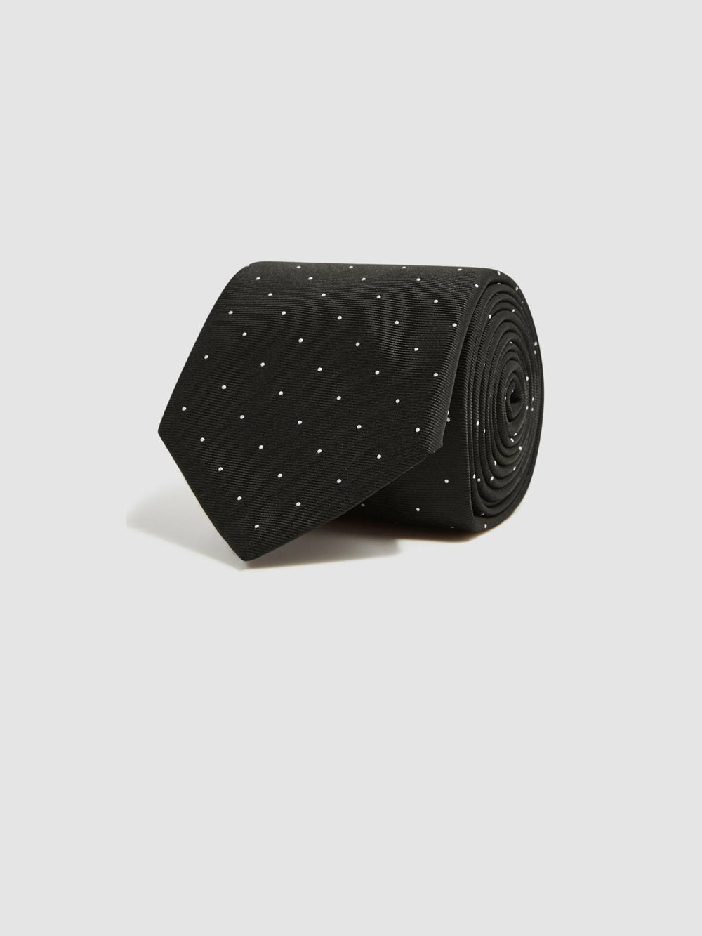 Polka Dot Silk Tie Black | Mens