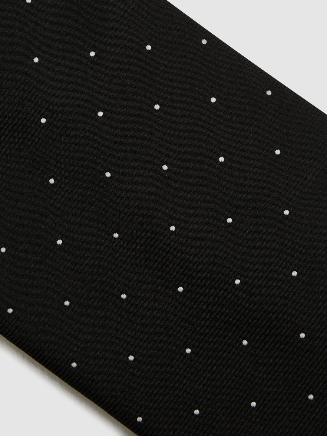 Polka Dot Silk Tie Black | Mens