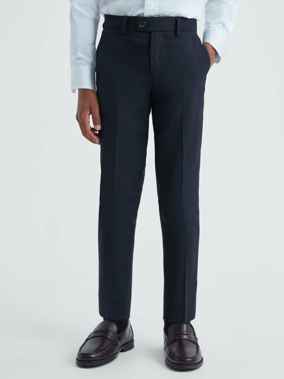 9-14 yrs Wool Blend Adjustable Trousers Navy | Children