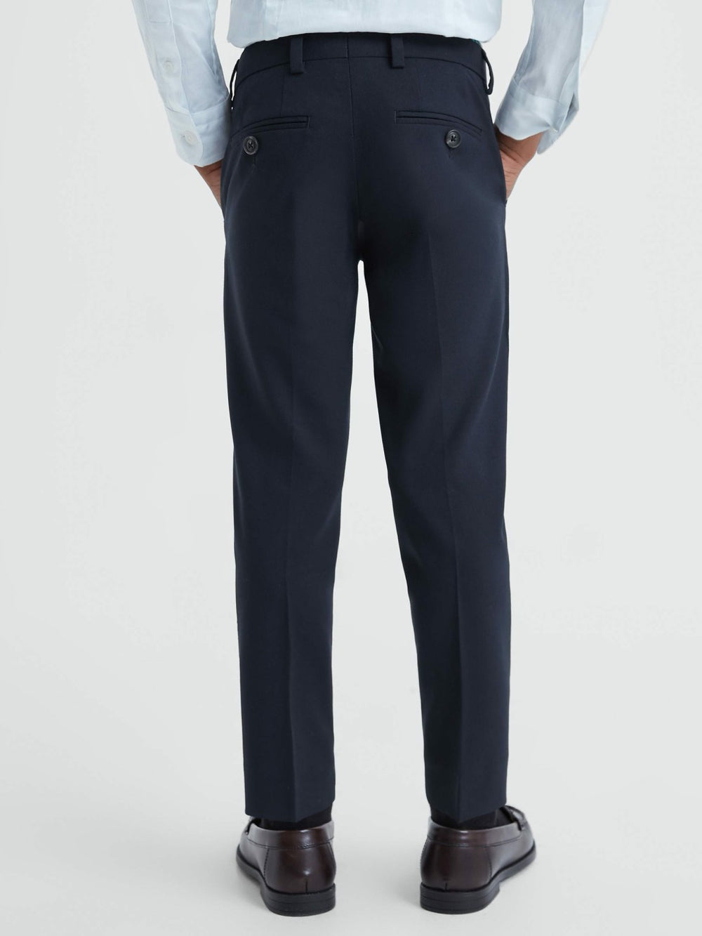 9-14 yrs Wool Blend Adjustable Trousers Navy | Children