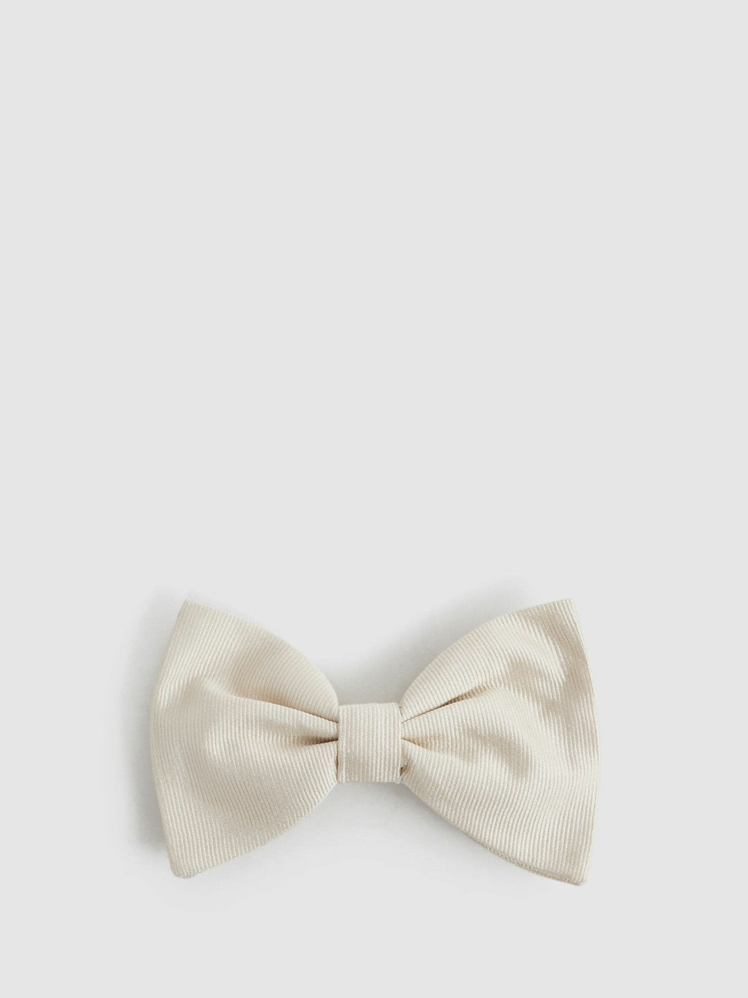 Grosgrain Silk Bow Tie Light Ivory | Mens