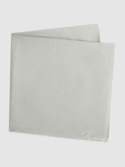 Polka Dot Silk Pocket Square Silver | Mens